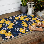 Popular floral pattern  - scandinavian style Outdoor Rug Gallery Image 2