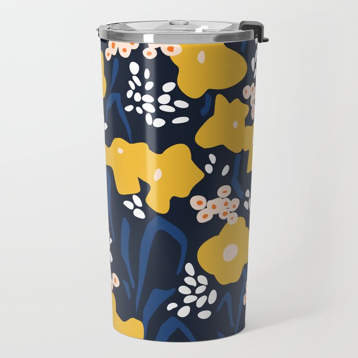 Popular floral pattern  - scandinavian style Travel Mug Gallery Image 2