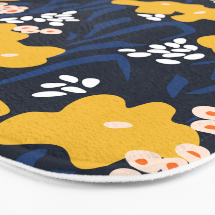 Popular floral pattern  - scandinavian style Bath Mat Gallery Image 3