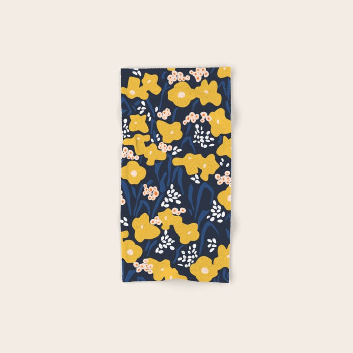 Popular floral pattern  - scandinavian style Bath Towel Gallery Image 1