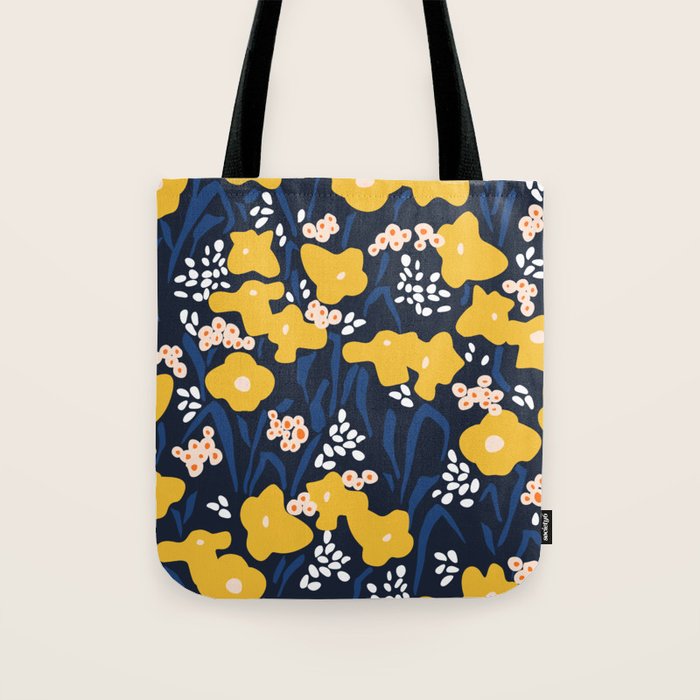 Popular floral pattern  - scandinavian style Tote Bag Gallery Image 1