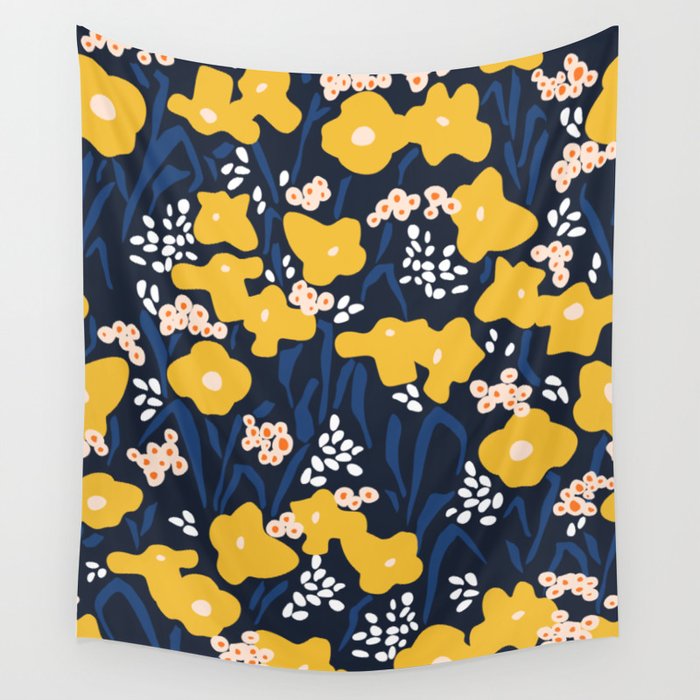 Popular floral pattern  - scandinavian style Wall Tapestry Gallery Image 4