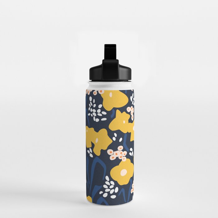 Popular floral pattern  - scandinavian style Water Bottle Gallery Image 2