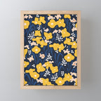 Popular floral pattern  - scandinavian style Mini Art Print Gallery Image 1