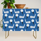 Golfing Pattern (Blue) Credenza Gallery Image 1