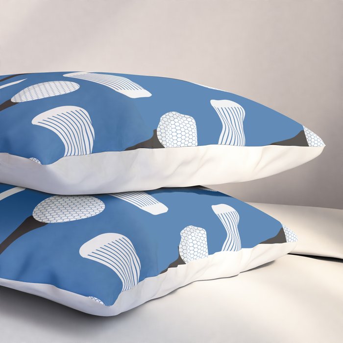 Golfing Pattern (Blue) Pillow Sham Gallery Image 3