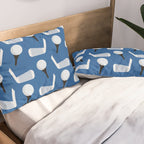 Golfing Pattern (Blue) Pillow Sham Gallery Image 2