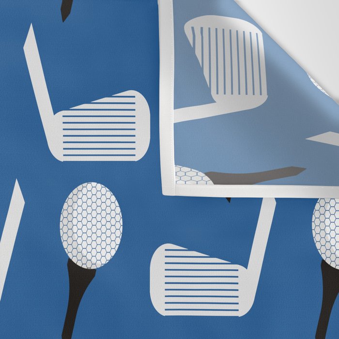Golfing Pattern (Blue) Wall Tapestry Gallery Image 3