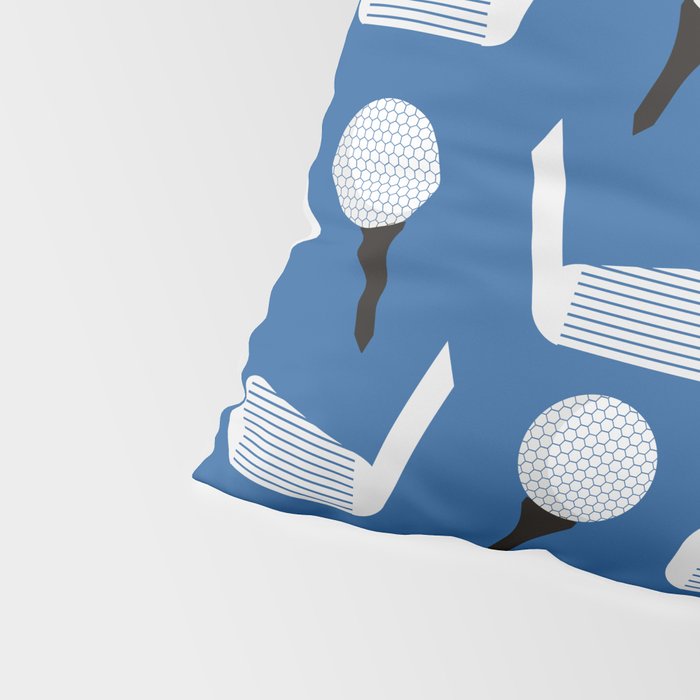 Golfing Pattern (Blue) Pillow Sham Gallery Image 4