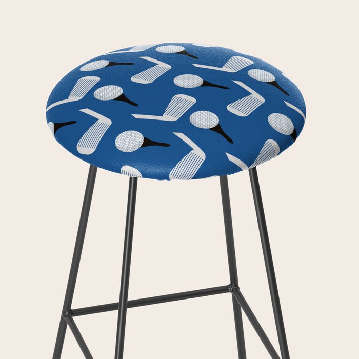 Golfing Pattern (Blue) Stool Gallery Image 2