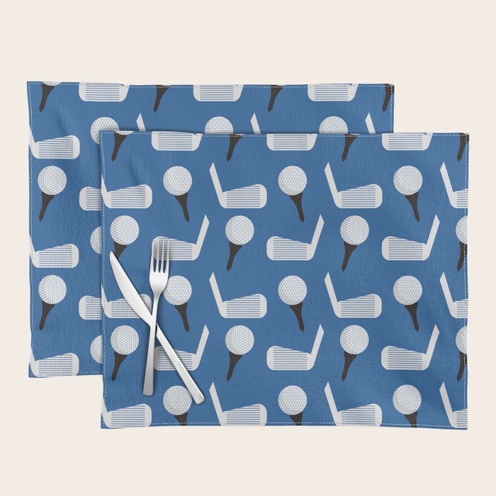 Golfing Pattern (Blue) Placemat Gallery Image 1