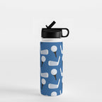 Golfing Pattern (Blue) Water Bottle Gallery Image 1