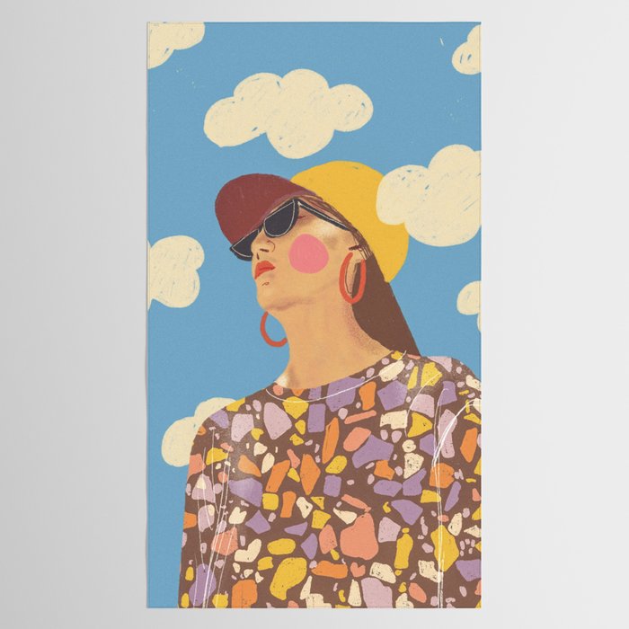 Baseball girl Tablecloth Gallery Image 2