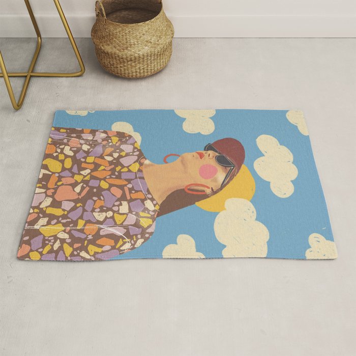 Baseball girl Rug Gallery Image 1
