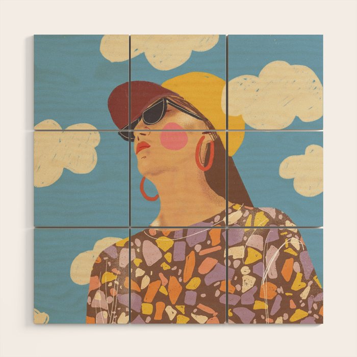 Baseball girl Wood Wall Art Gallery Image 1