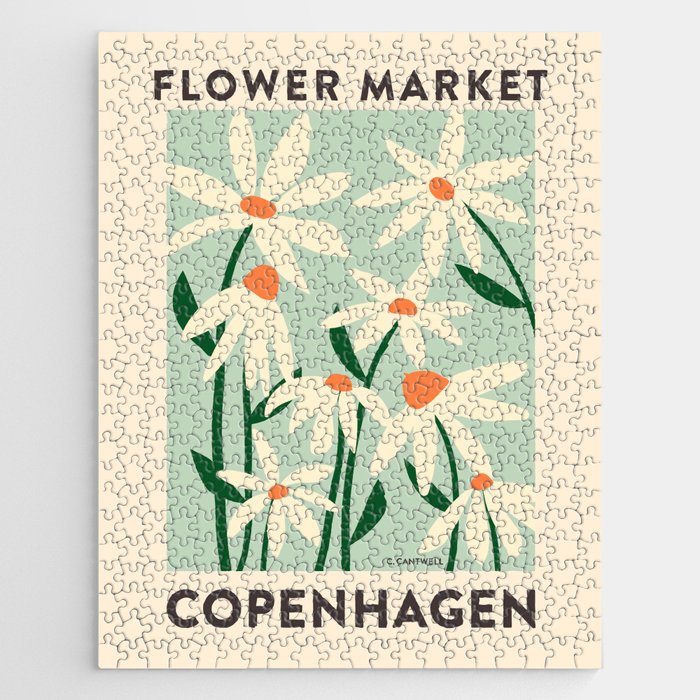 Flower Market Copenhagen - Matisse Inspired Jigsaw Puzzle Gallery Image 1