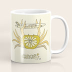 cancer zodiac surfy theme // retro surf art by surfy birdy Coffee Mug Gallery Image 1
