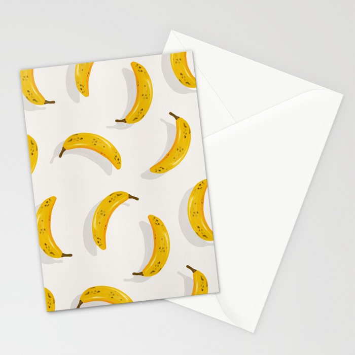 Banana Pattern - White Stationery Card Gallery Image 2