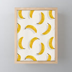 Banana Pattern - White Mini Art Print Gallery Image 1