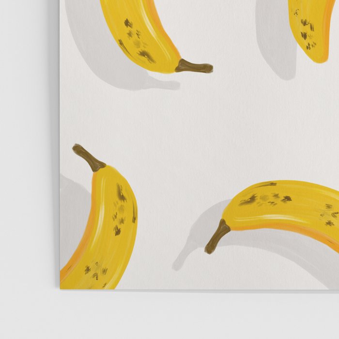 Banana Pattern - White Poster Gallery Image 3