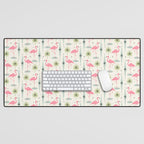 Atomic Flamingo Oasis - Larger Scale ©studioxtine Desk Mat Gallery Image 1