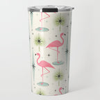 Atomic Flamingo Oasis - Larger Scale ©studioxtine Travel Mug Gallery Image 1
