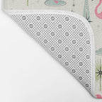 Atomic Flamingo Oasis - Larger Scale ©studioxtine Bath Mat Gallery Image 2