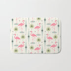 Atomic Flamingo Oasis - Larger Scale ©studioxtine Bath Mat Gallery Image 1