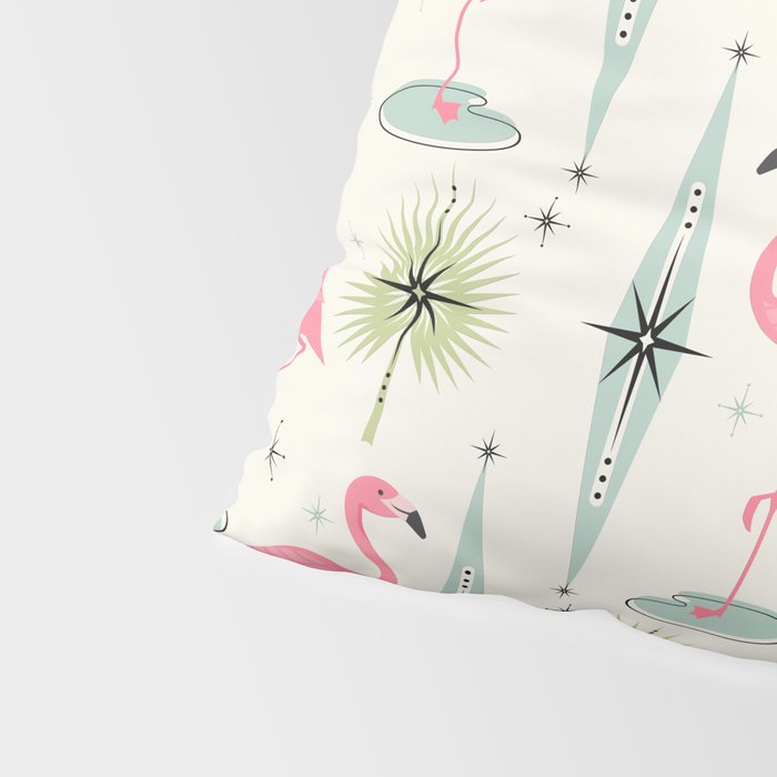 Atomic Flamingo Oasis - Larger Scale ©studioxtine Pillow Sham Gallery Image 4