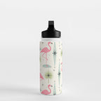 Atomic Flamingo Oasis - Larger Scale ©studioxtine Water Bottle Gallery Image 3
