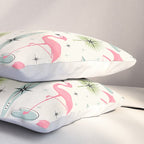 Atomic Flamingo Oasis - Larger Scale ©studioxtine Pillow Sham Gallery Image 3