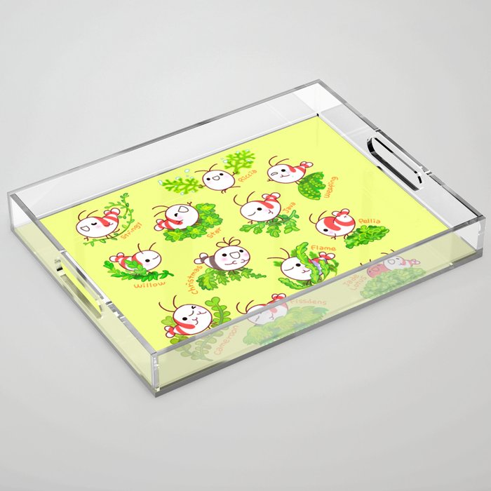 Shy shrimp and moss Acrylic Tray Gallery Image 1