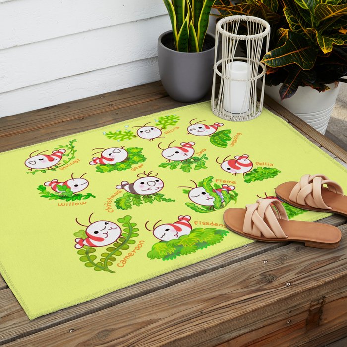Shy shrimp and moss Outdoor Rug Gallery Image 2