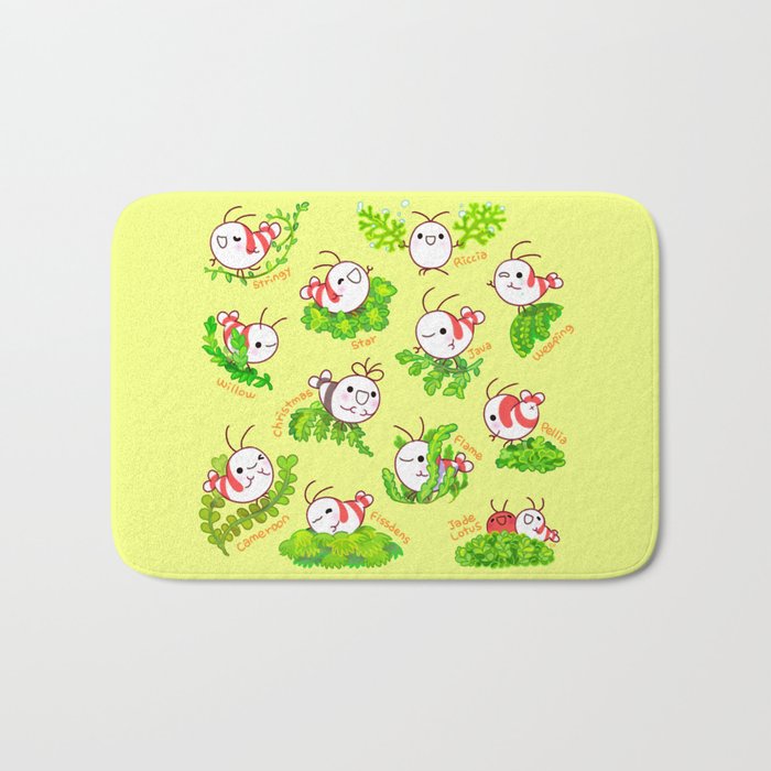 Shy shrimp and moss Bath Mat Gallery Image 1