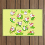 Shy shrimp and moss Outdoor Rug Gallery Image 1