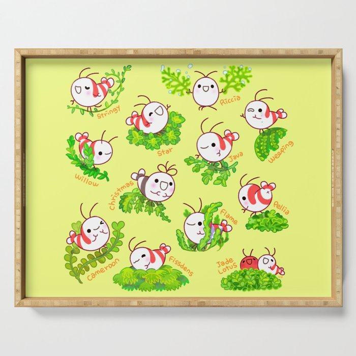 Shy shrimp and moss Serving Tray Gallery Image 1