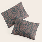 Peacock Dreams - Black & Terracotta Pillow Sham Gallery Image 3