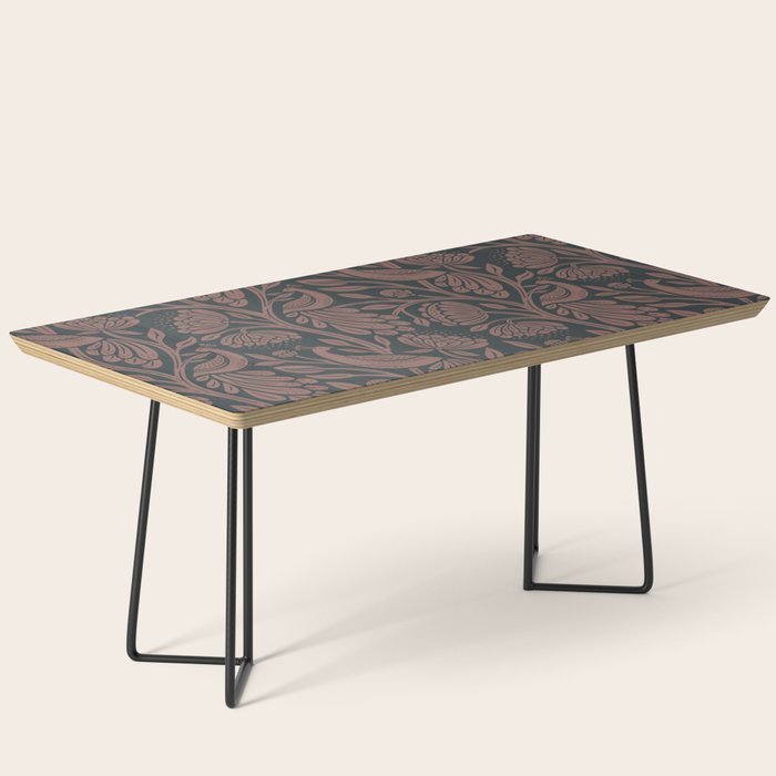 Peacock Dreams - Black & Terracotta Coffee Table Gallery Image 1