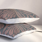 Peacock Dreams - Black & Terracotta Pillow Sham Gallery Image 3