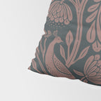 Peacock Dreams - Black & Terracotta Pillow Sham Gallery Image 4