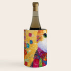 Colorful Cat Portrait Painting After Gustav Klimt Wine Chiller Gallery Image 2