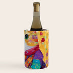 Colorful Cat Portrait Painting After Gustav Klimt Wine Chiller Gallery Image 3