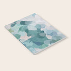 Flowers in the Wind II - Mint Green Sky Blue Teal Blush Pink Abstract Nature Nature Painting Art Notebook Gallery Image 2