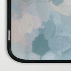 Flowers in the Wind II - Mint Green Sky Blue Teal Blush Pink Abstract Nature Nature Painting Art Laptop Sleeve Gallery Image 3