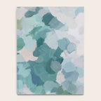 Flowers in the Wind II - Mint Green Sky Blue Teal Blush Pink Abstract Nature Nature Painting Art Notebook Gallery Image 4