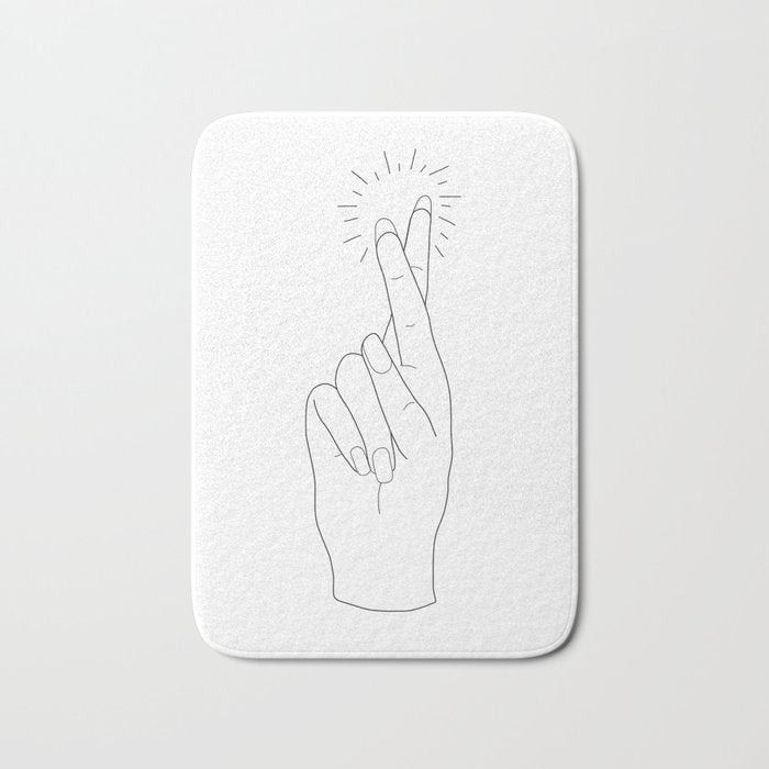 Fingers Crossed Bath Mat Gallery Image 1