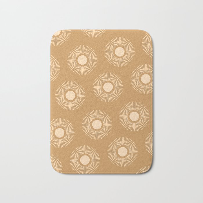 Sun Pattern - Amber Gold Bath Mat Gallery Image 1