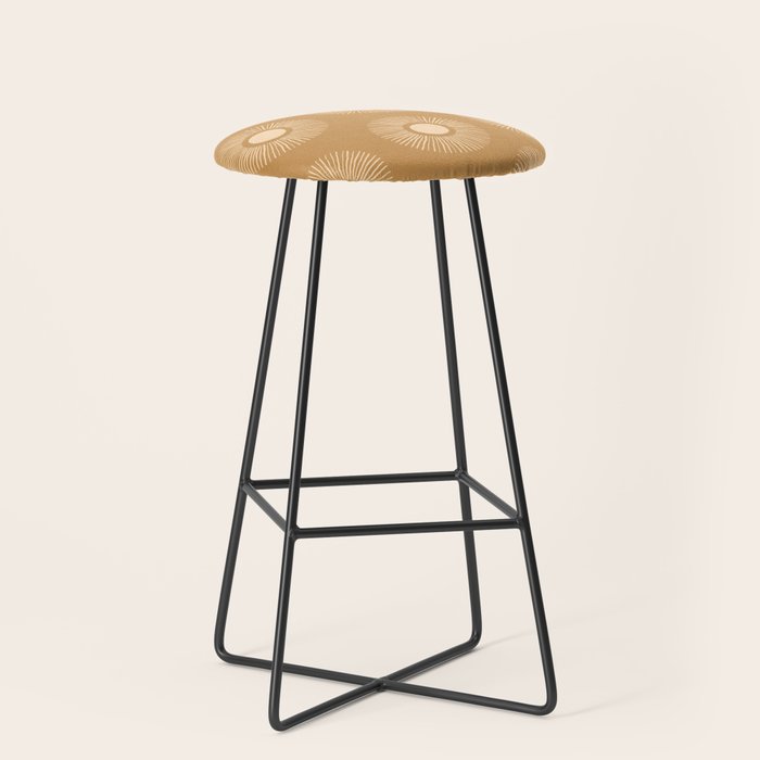 Sun Pattern - Amber Gold Stool Gallery Image 1