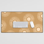 Sun Pattern - Amber Gold Desk Mat Gallery Image 1
