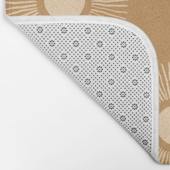 Sun Pattern - Amber Gold Bath Mat Gallery Image 2